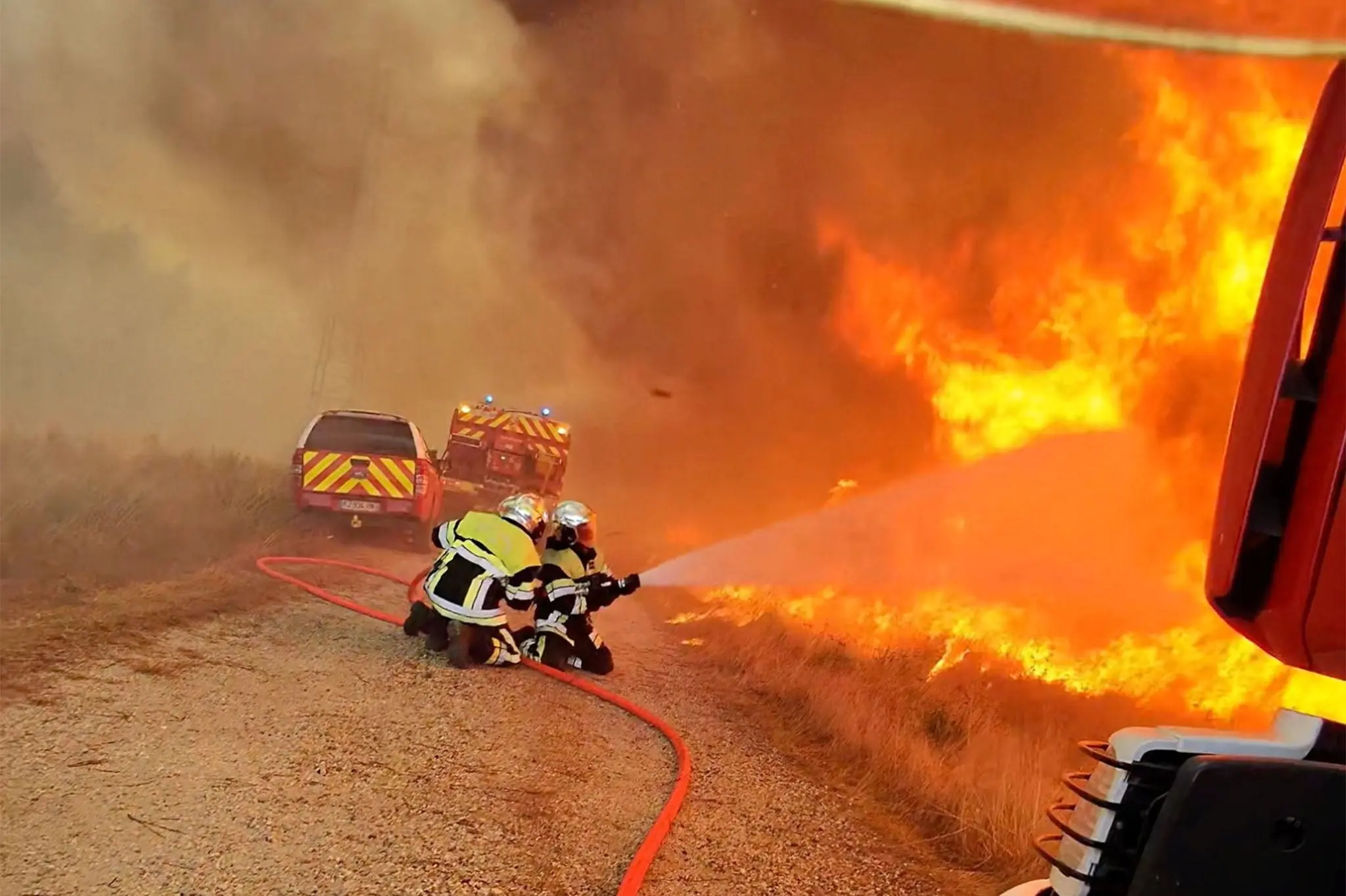 Student rescued young cousins from smoke-filled home as wildfires sweep France