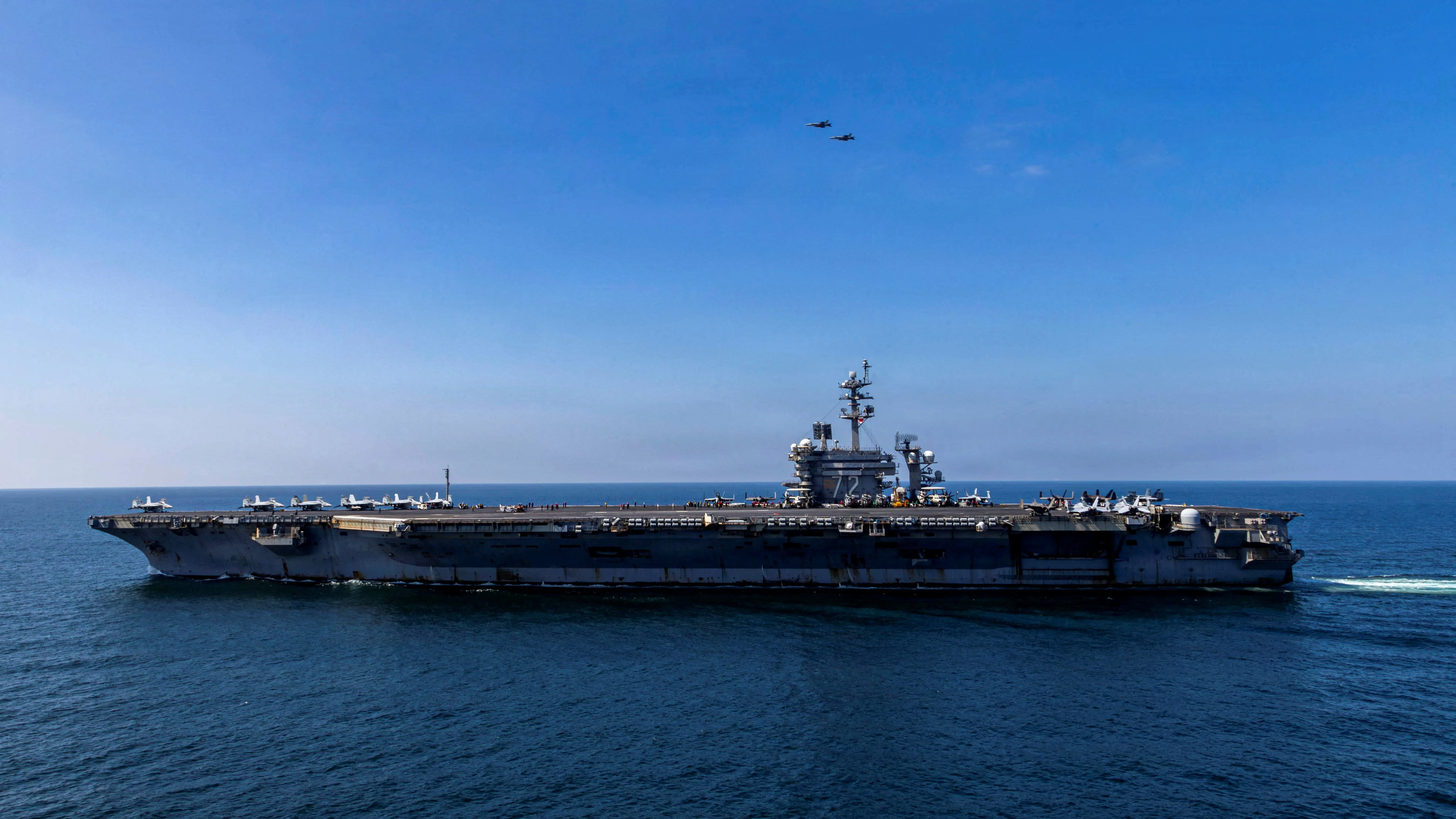 Replacement aircraft carrier heading to Middle East after complaints on USS Lincoln