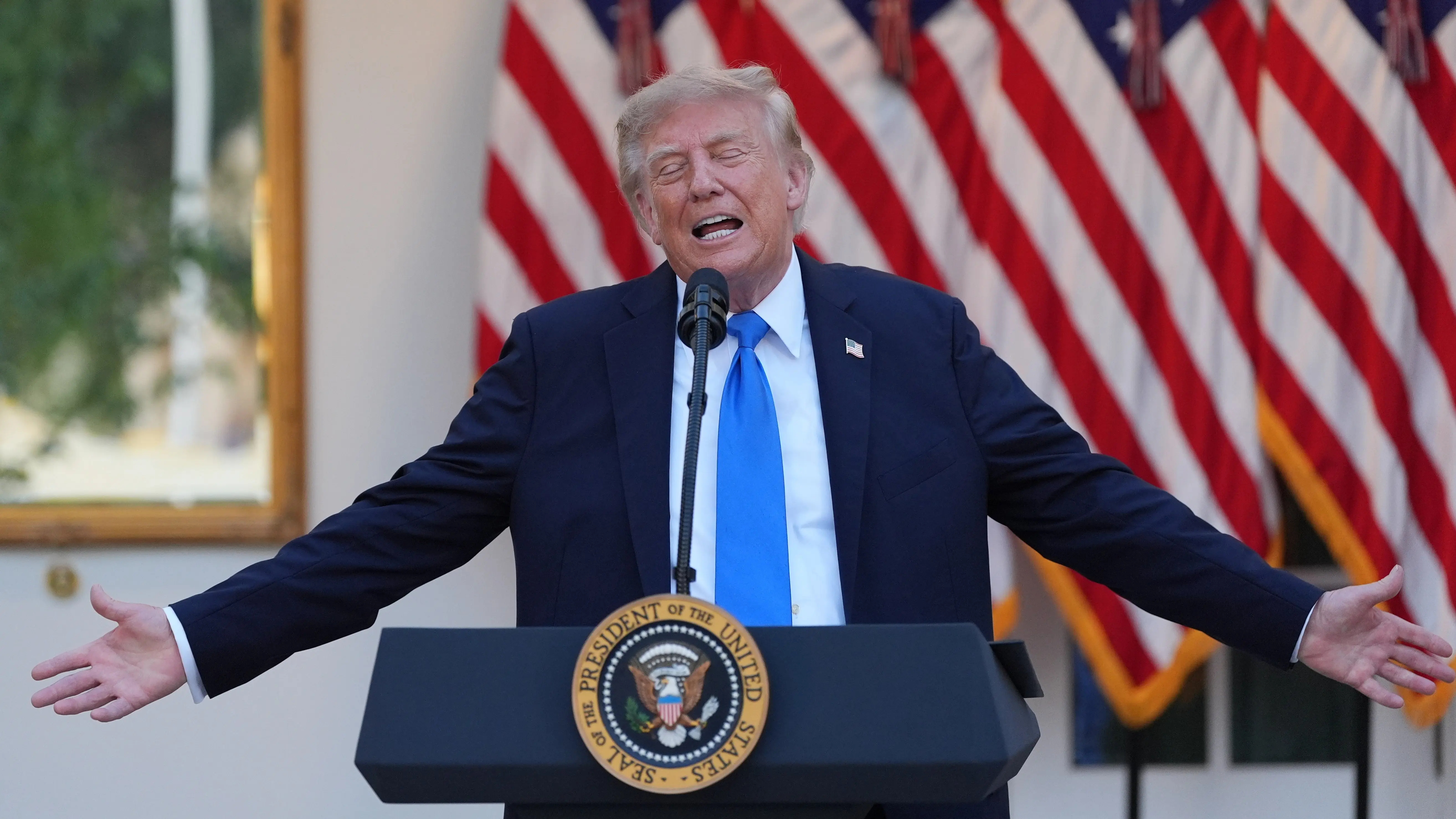 Trump’s Rose Garden beef burgers spark outrage amid high prices