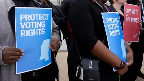 Hundreds gather in Mississippi to protest Republican redistricting: ‘This fight is familiar territory’