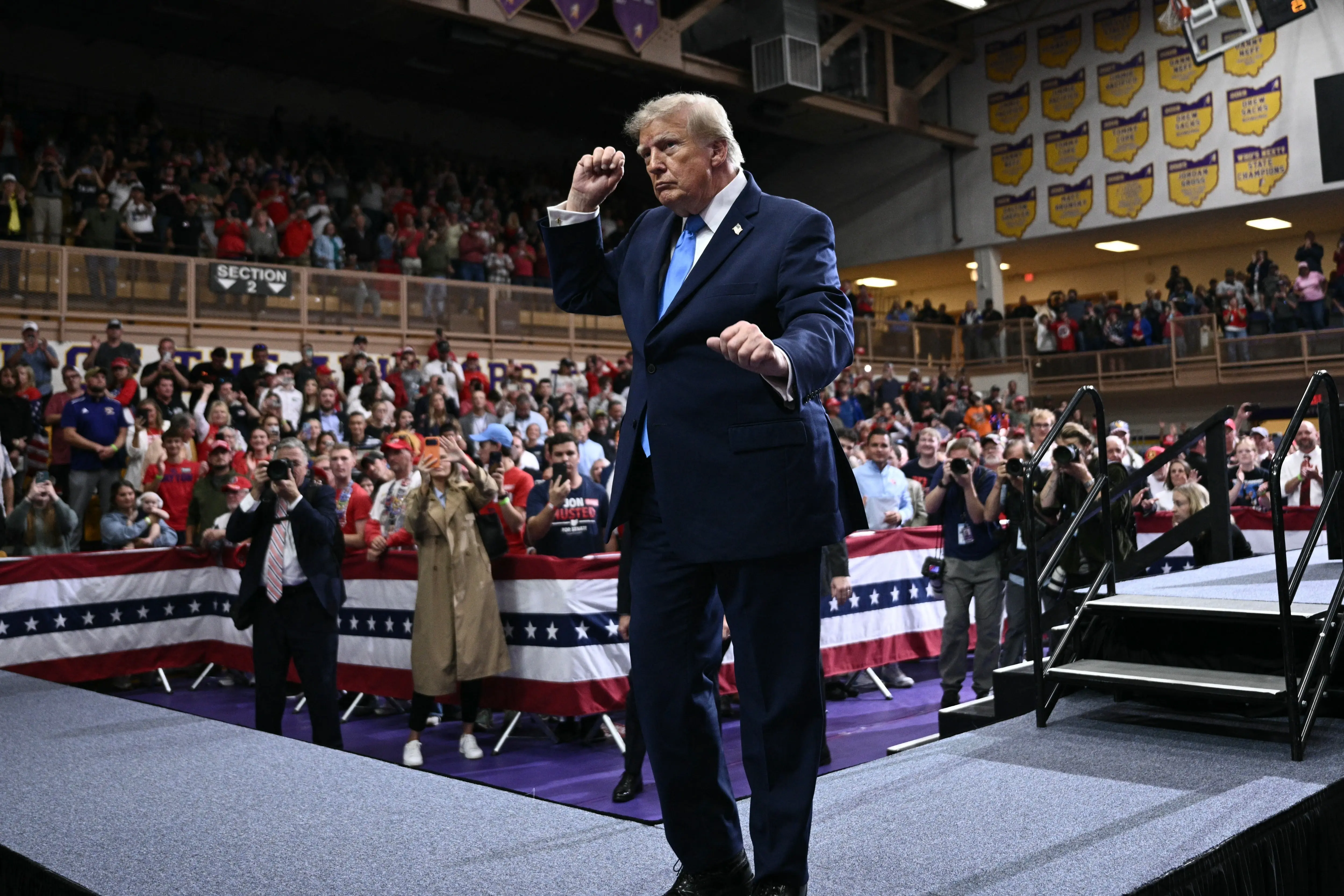 Trump tries to fire up Ohio voters by saying he wants to shove a win up Dem’s ‘a**es’