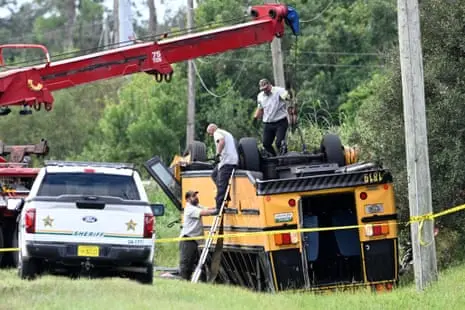 Florida high-schooler and one other killed in school bus rollover crash
