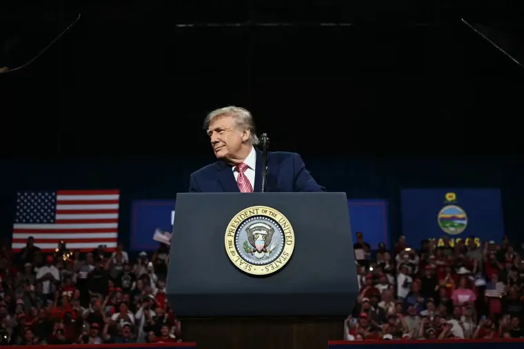 Trump uses antisemitic slur in defending Sen. Roger Marshall at rally in Kansas