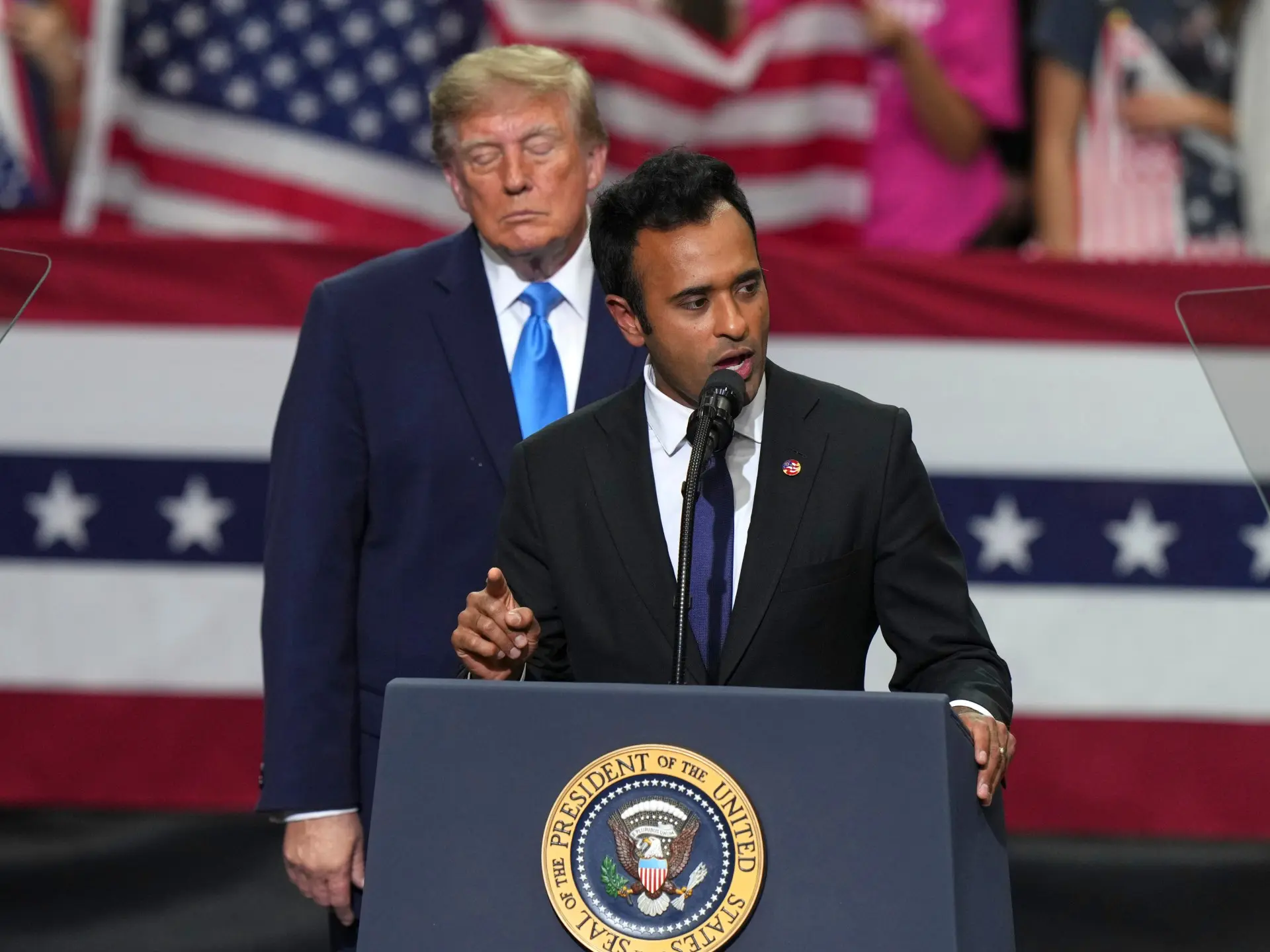 Trump backs Ramaswamy ad featuring rival Amy Acton’s estranged mother
