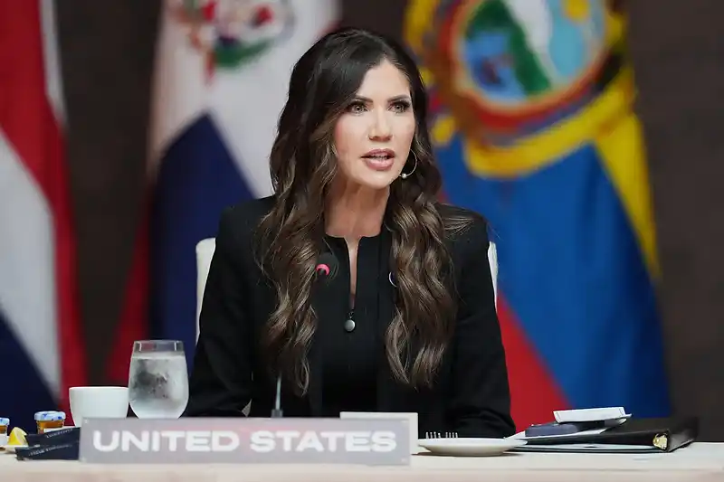 Kristi Noem accused of putting out a fake press release about her leaving Trump role