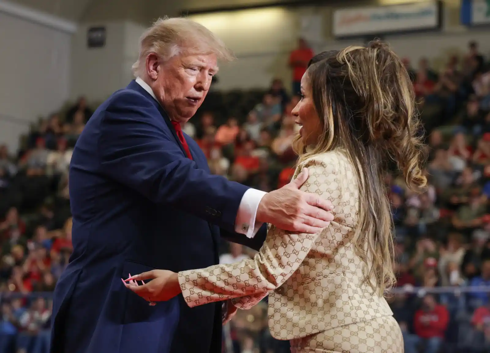 Trump focuses on Nicki Minaj’s ‘beautiful’ rear, AOC and owning Greenland at rally