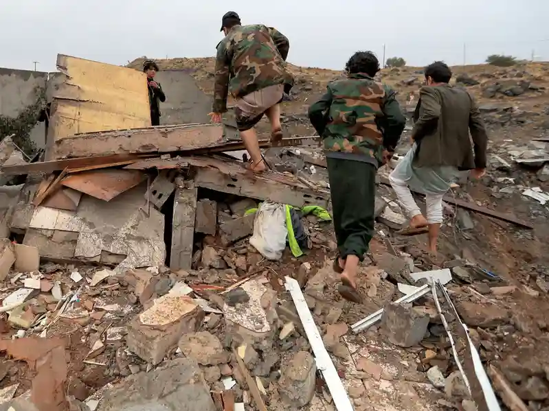 Saudi-led coalition says it struck Houthi missile facilities