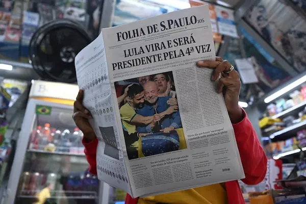Brazil stocks, real nosedive as Lula win ends bullish run