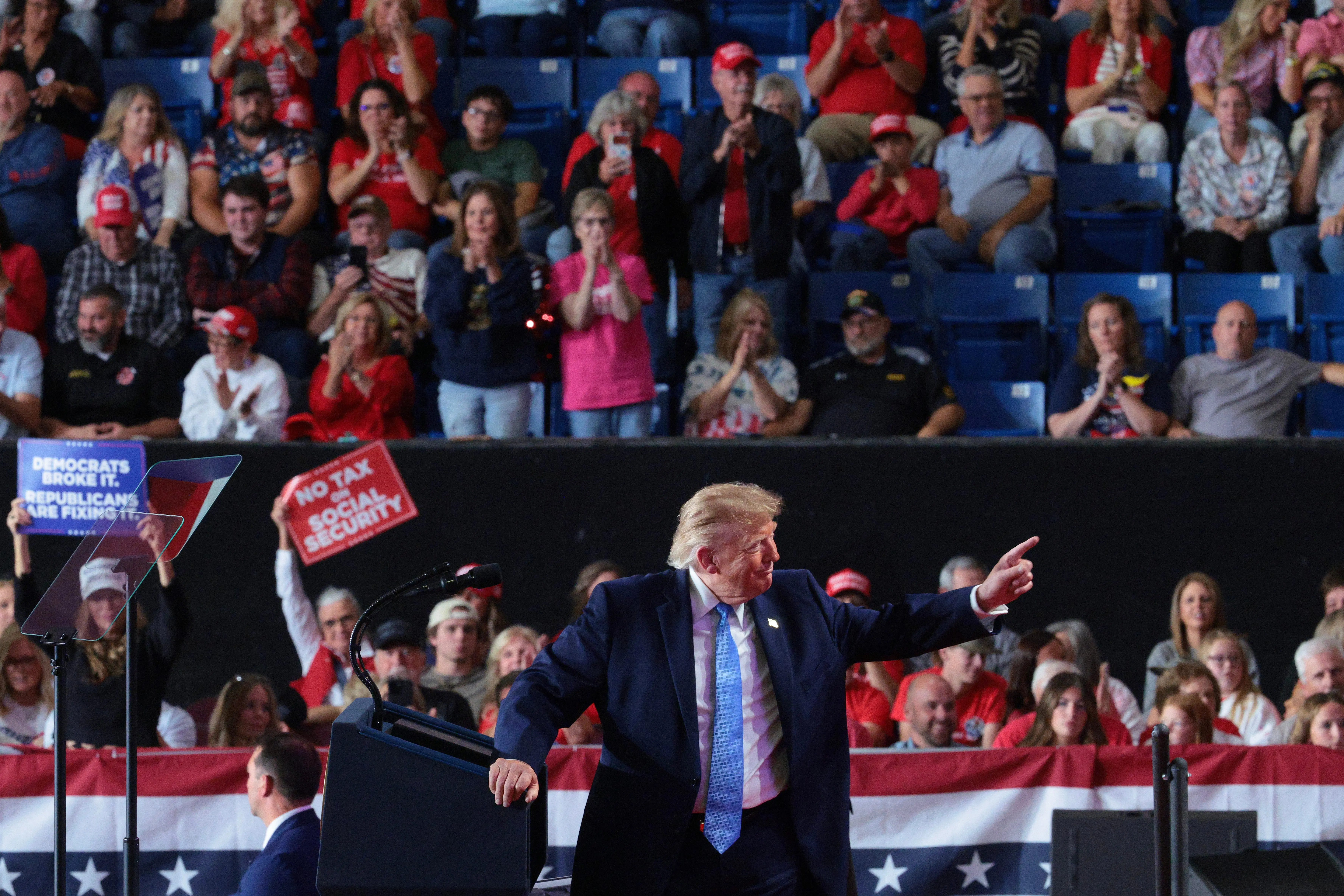 Trump Mississippi rally interrupted by heckler: ‘Shove that ballroom up your a**’